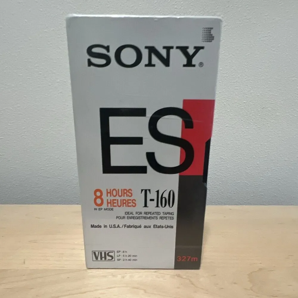 Sony ES T-160 VHS Recordable Blank Video Tape 8 Hr Sleeve Pack T-160ESC
